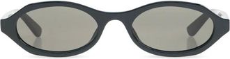 Alexander McQueen Alexander McQueen, Sunglasses, female, Green, Size: ONE SIZE Geometric Oval Sunglasses