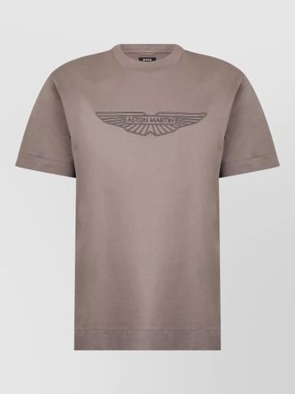 HUGO BOSS cotton crew neck t shirt embroidery
