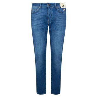 Roy Rogers Slim-fit Jeans, male, Blue, Size: W30 Jeans 529 Denim Elas