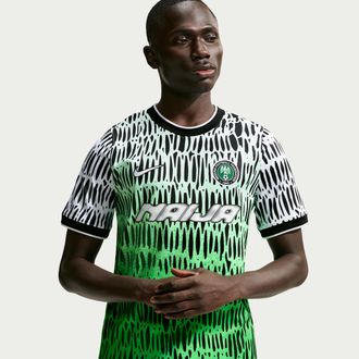 Nike Mens x Nigeria x Slawn Dri-FIT Academy Pro Short-Sleeve Soccer Top in Black | IH1686-010