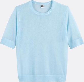 La Redoute Collections Trui met ronde hals in fijn tricot