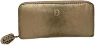 Loewe Pre-owned Wallets, female, Beige, Size: ONE SIZE Pre-owned Leather Wallet