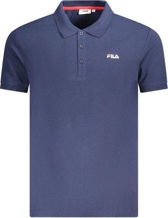 Fila Mens Classic Polo Shirt Comfortable Cotton - Medium Blue - Size X-Large