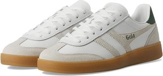 Gola Viper Leather Womens Shoes White/White/Evergreen/Gum : 6.5 B - Medium