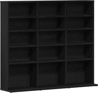 vidaXL Vidaxl - cd Cabinet Black Oak 100x23x89.5 cm Engineered Wood