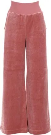 Alberta Ferretti Neutrals Wide-Leg Velvet Cotton-Blend Pants