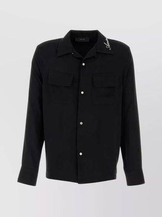Amiri polyester shirt with chest pockets and embroidered detail