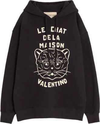Valentino Garavani Slouchy Hoodie Sweater - Heren - Hoodies - Zwart - L - Katoen - Hoodies & sweatvesten