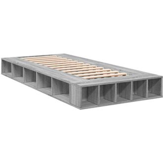 vidaXL Bed Frame without Mattress Grey Sonoma 90x190 cm Single Vidaxl