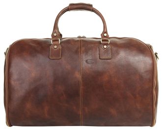 Pik&eacute; Reisetasche PIK&Eacute;, Damen, Gr. B/H/T: 56cm x 35cm x 26cm onesize, braun, Leder, gl&auml;nzend, Taschen Reisetasche, echt Leder, Made in Italy