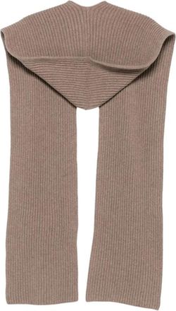 SOEUR Loretta Hooded Scarf - Dames - Wintersjaals - Beige - ONE Size - Wol - Accessoires