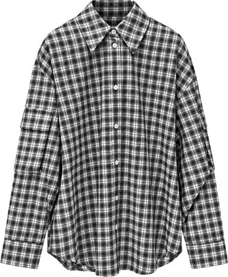 Akep Camisa Oversize a Cuadros - Blouses & Shirts - Mujer - Negro - S