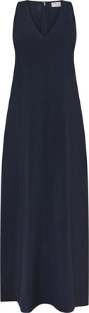 Cruna Sleeveless Midi V-Neck Flared Silhouette Dress