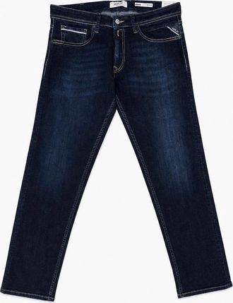 Replay Mens Replay Grover dark Blue stretch straight leg jean 007 - Navy - Size: 38/32