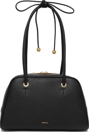 Furla Poppy Tote - Dames - Schoudertassen - Zwart - ONE Size - Leer - Tassen