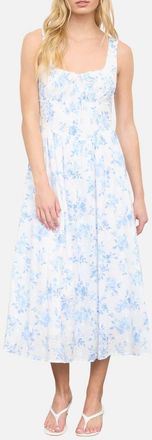 Blu Pepper Eyelet Sleeveless Maxi Dress in Blue at Nordstrom, Size Medium