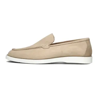Mazzeltov Schoenen, Heren, Beige, 44 EU, Leer, Beige Loafers voor heren
