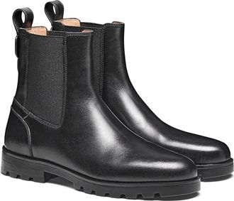 Santoni Womens Leather Chelsea Boot in Black at Nordstrom, Size 8.5