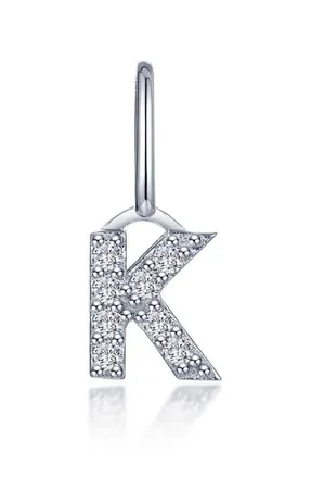 Lafonn Letter Charm Pendant in Silver K at Nordstrom