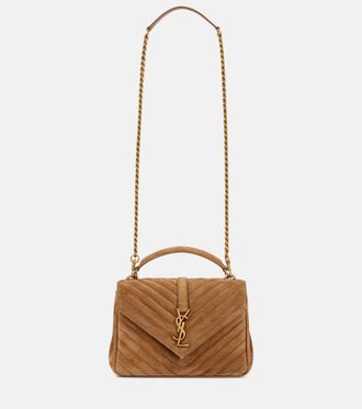 Saint Laurent College Medium suede crossbody bag