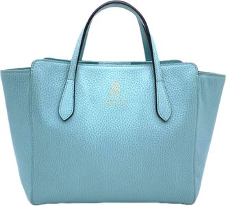 Gucci Green Leather Handbag Tote Bag (Pre-Owned)