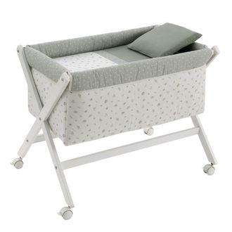 Cambrass Minicuna tijera madera 55x87x74 cm verde/blanco