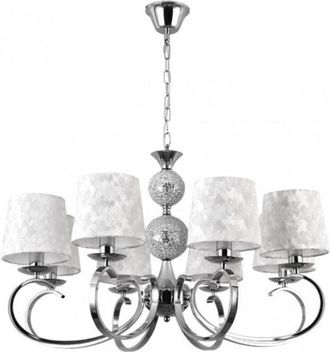 Fabrilamp Lampara 8 Luces Con Pantallas Modelo Ubeda Cromo - Fabrilamp