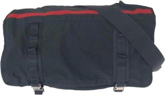 Prada Pre-owned Cross Body Bags, female, Black, Size: ONE SIZE Pre-owned Nylon Cross Body Bag