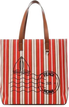 Fendi Medium Striped Shopping Bag