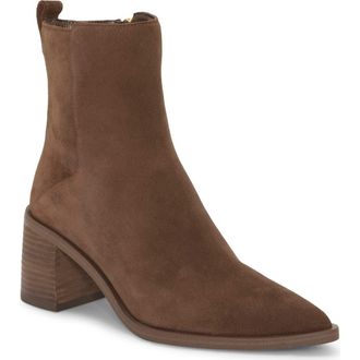 Vince Camuto Lorelai Pointed Toe Bootie in Toasted Taupe Verona at Nordstrom Rack, Size 6.5