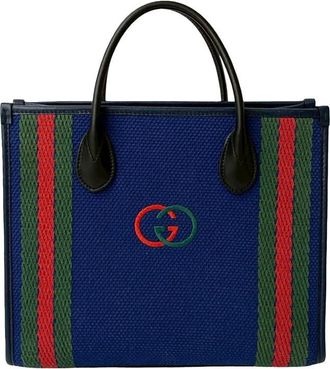 Gucci Pre-owned Gucci Canvas Interlocking G Satchel 701737 493492