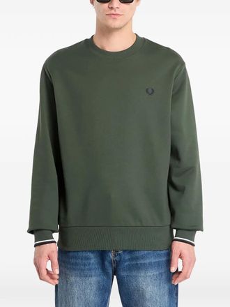 Fred Perry Felpa girocollo con logo - Verde