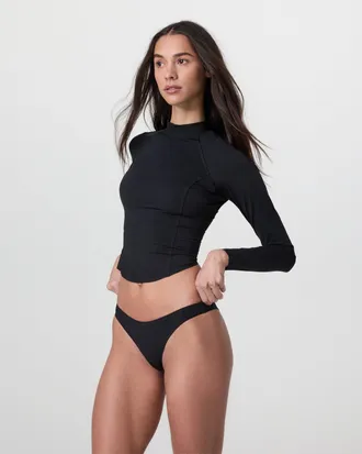 Vuori Clothing Long Sleeve Crush Rashguard | Black | XS, Size Extra Small