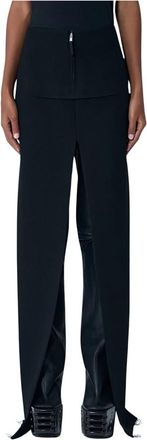 Rick Owens Sliced Maxi Rok - Dames - Wijde Broeken - Zwart - XS - Wol - Broeken