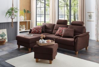 HOME AFFAIRE Ecksofa »Palmera L-Form, B: 244 cm« optional Bettfunktion & Bettkasten, Federkern