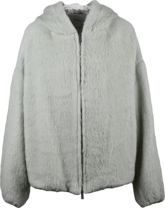 Hev&ograve; Pluche jas - Dames - Jassen - Groen - XS - Wol - Jassen