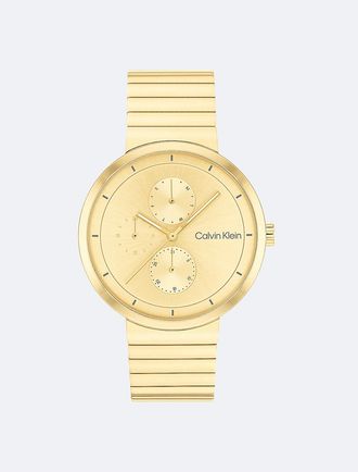 Calvin Klein Womens Multifunction Link Bracelet Watch - Metallic - OS