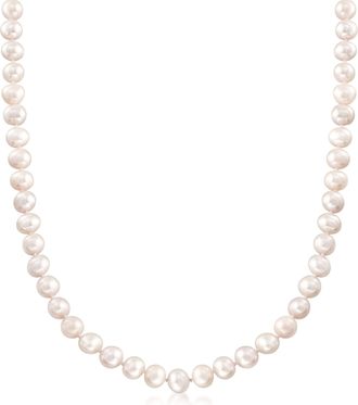 Ross-Simons 7-8mm Cultured Pearl Necklace With 18kt Gold Over Sterling