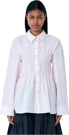 Cecilie Bahnsen Braxton Shirt - Dames - Overhemden - Roze - 2XS - Katoen - Overhemden