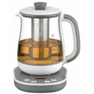 T-fal Hervidor Y Tetera El&eacute;ctrica Tefal Bj551b10 Acero Inoxidable 1,5 L Blanco/gris 3045387245818 S7107065 Tefal