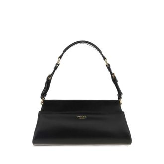 Prada Black Leather Medium Prada Enchainee Shoulder Bag