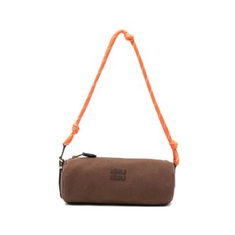 Miu Miu Logo-embroidered Cylindrical Shoulder Bag