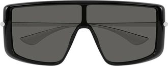 Alexander McQueen Alexander McQueen, Sunglasses, female, Black, Size: ONE SIZE T-Bar Visor Sunglasses