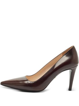 Prada pointed-toe leather pumps - Brown