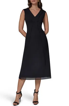DKNY Sleeveless A-Line Cocktail Dress in Black at Nordstrom, Size 12