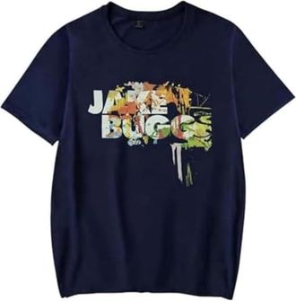Generic Jake Bugg Merch T-Shirt Unisex Short Sleeve, Casual Fashion Summer Tee,Blue,S