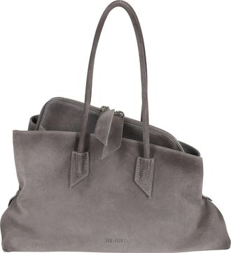 The Attico Grey La Passeggiata Medium Suede Tote Bag