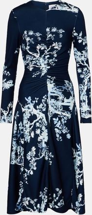 Erdem Abito midi arricciato con stampa floreale