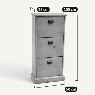 La Redoute Interieurs Schoenenkast Lindley, 3 klapdeuren