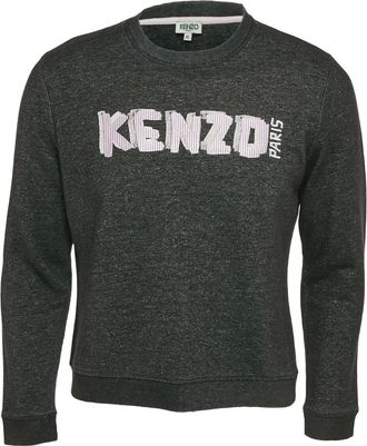 Kenzo Felpa con logo ricamato - Grigio